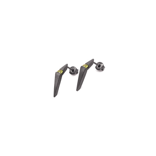 kolczyki srebrne Kolczyki srebrne Geommetry GEMstone / black silver earrings