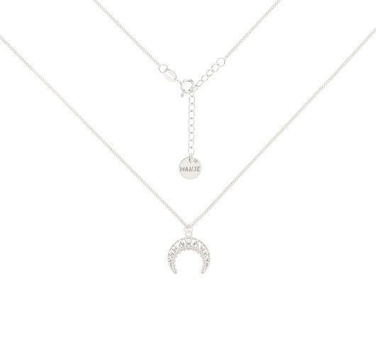 chokery Srebrny choker pancerka z księżycem