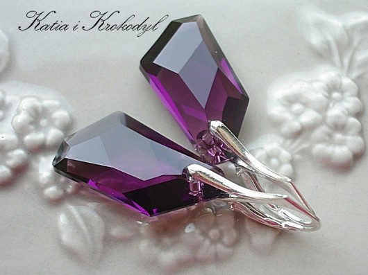 kryształ SWAROVSKI DE ART AMETHYST Katia i krokodyl