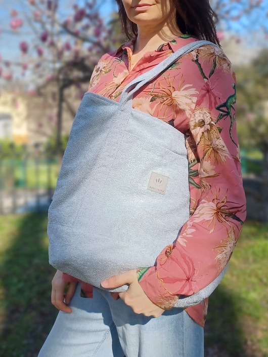 torby na ramię Duża torba miejska Shopper Niebieska