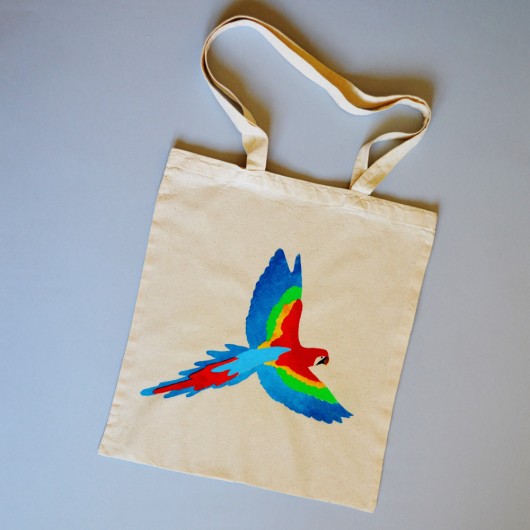 torby na zakupy torba z papugą