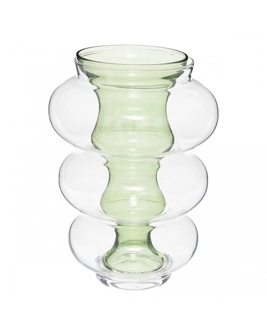 wazony Wazon Ozdobny Wazon Szklany Green Podwójny 36 cm