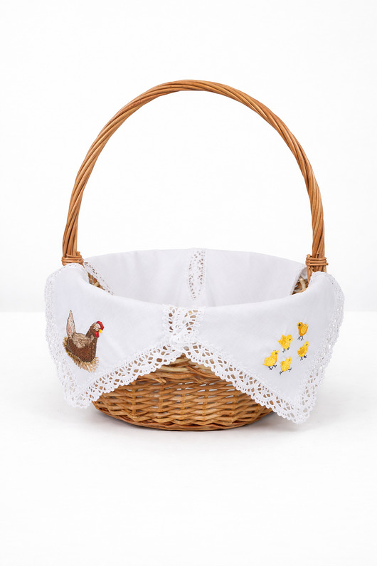 koszyki wielkanocne Serwetka do koszyczka UNIWERSALNA duża KURA