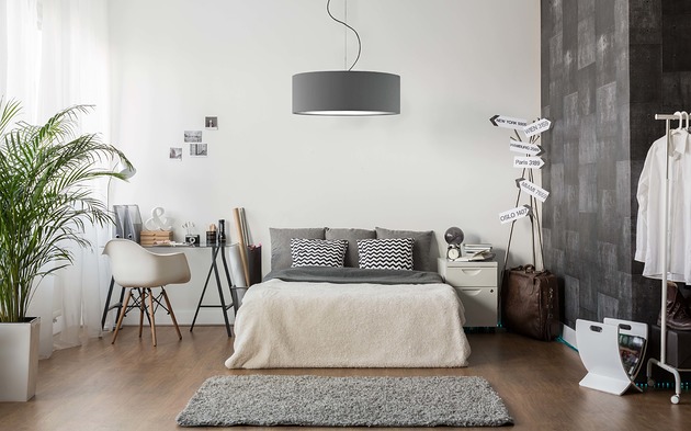 Designerska lampa wisząca do salonu z abażurem 50 cm HAJFA LYSNE