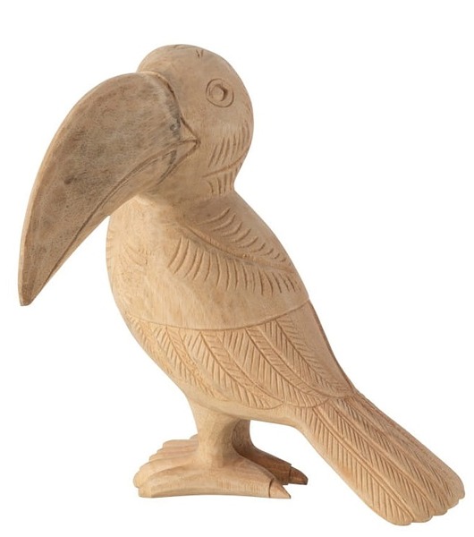 figurki i rzeźby Rzeźba drewniana Tukan 33cm ręcznie robiona