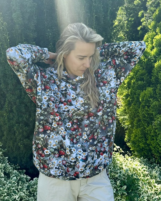 bluza z kapturem damska Bluza oversize POZIOMKI