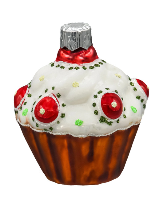 ozdoby choinkowe Bombka choinkowa: Babeczka z polewą i owocami