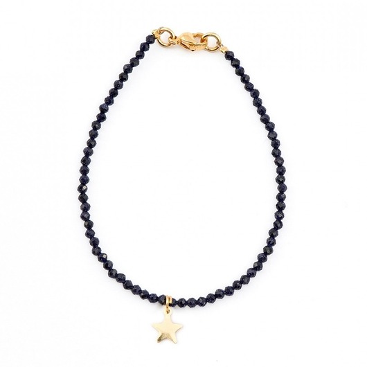 bransoletki z kamieni naturalnych Bransoletka na zapięciu Tajemnicza Noc Kairu (2mm)