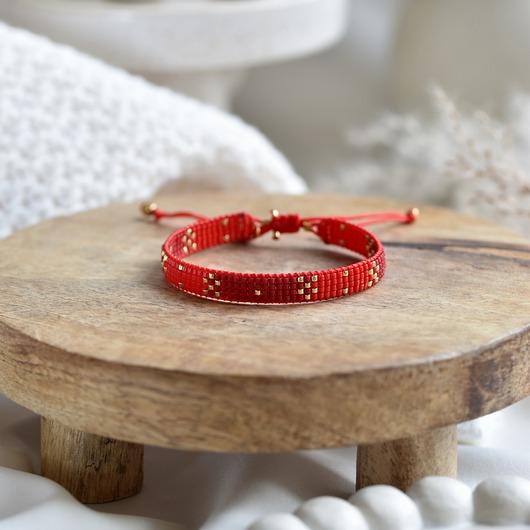 bransoletki na sznurku Tkana bransoletka fire weave