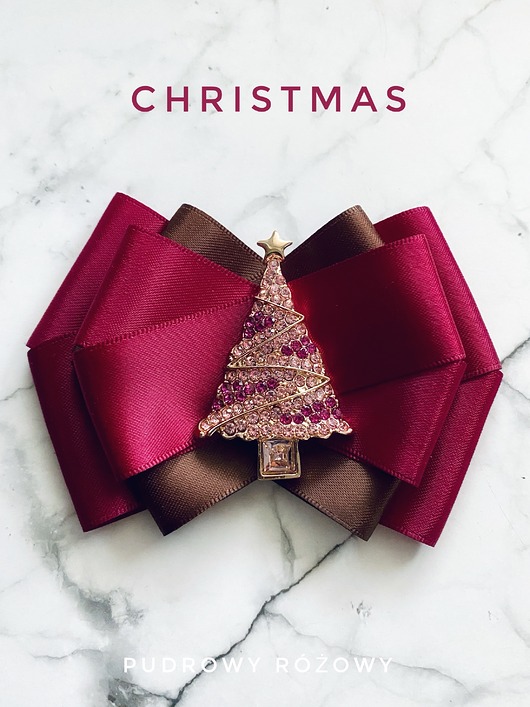 broszki Brosza z Choinką Mikołajki Święta