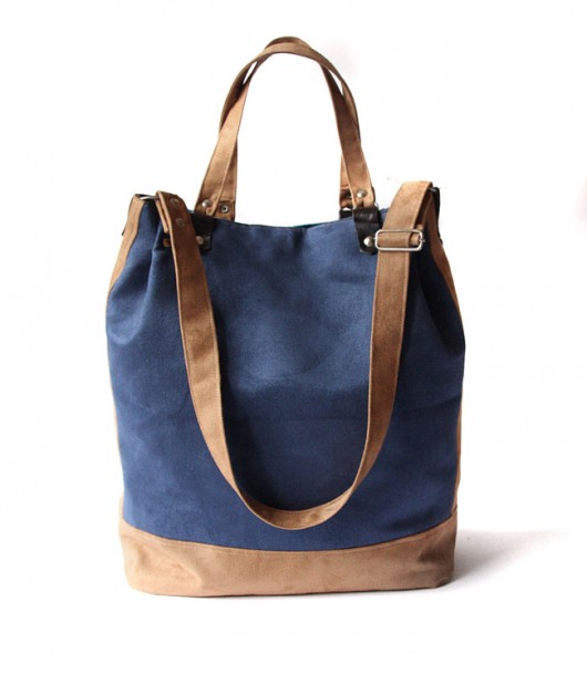 torba - navy blue&nut&chocolate -  elfagado