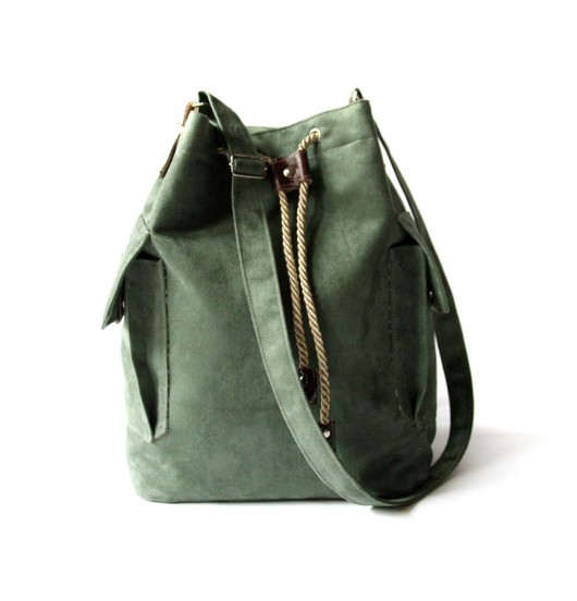 torba - green&chocolate&flowers - elfagado