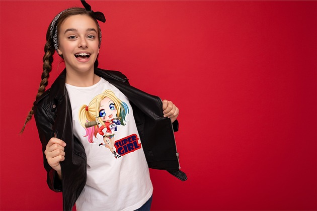 t-shirt damskie Koszulka damska biała Super girl