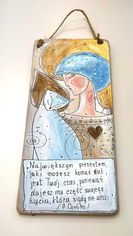 napisy dekoracyjne i tabliczki Deseczka z sentencją nr 161 " Największym prezentem jaki możesz..."