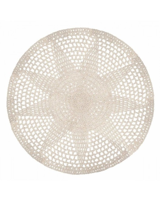 Dywan Okrągły Pleciony Złoty MIA home