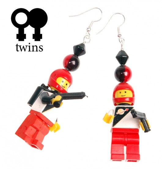 Kolczyki Lego Kosmonauci TWINS