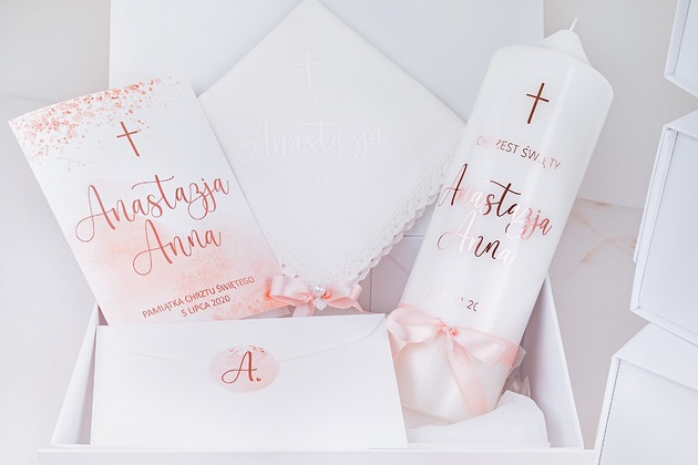 Personalizowany zestaw dla chrzestnych  White Willow 