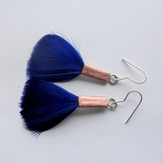 kolczyki z piórami PIÓRKO kolczyki