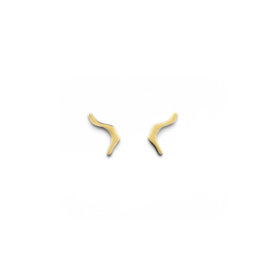 kolczyki pozłacane Kolczyki "Buldożek abstrakcyjny" złote