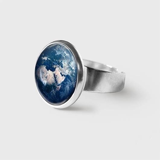 pierścionki srebrne Pierścionek - Ziemia