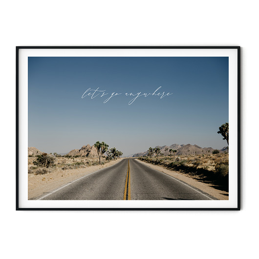 Plakat skandynawski Lets go anywhere myscandi
