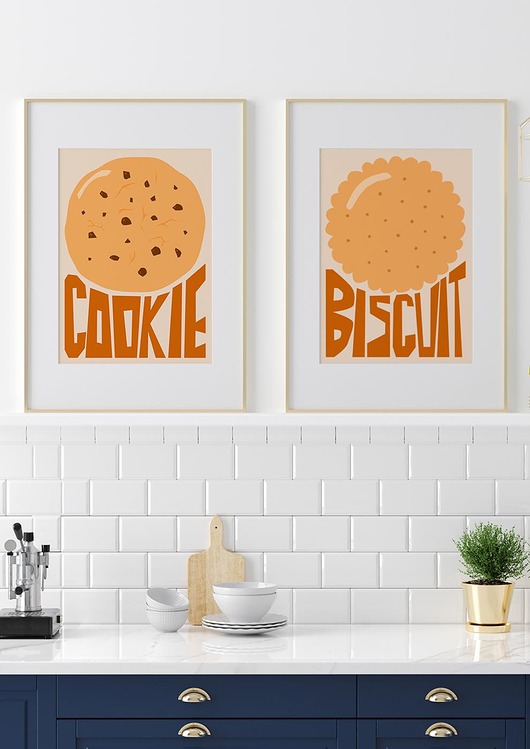 plakaty Plakat Cookie i Biscuit - zestaw dwóch plakatów