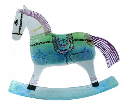 konik na biegunach MIĘTUS Borowska Glass Design