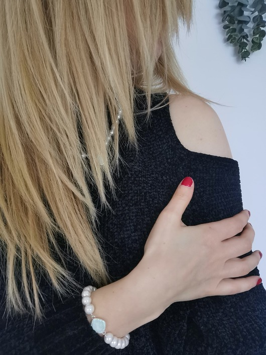 bransoletki z kamieni naturalnych Bransoletka Perły Marki Swarovski