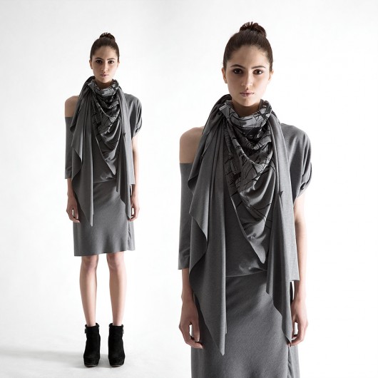Wielofunkcyjna Chusta Bluzka ORIGAMI Melange CADOaccessories