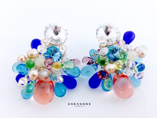 Kolczyki szklane krople 4 Seasons Jewelry