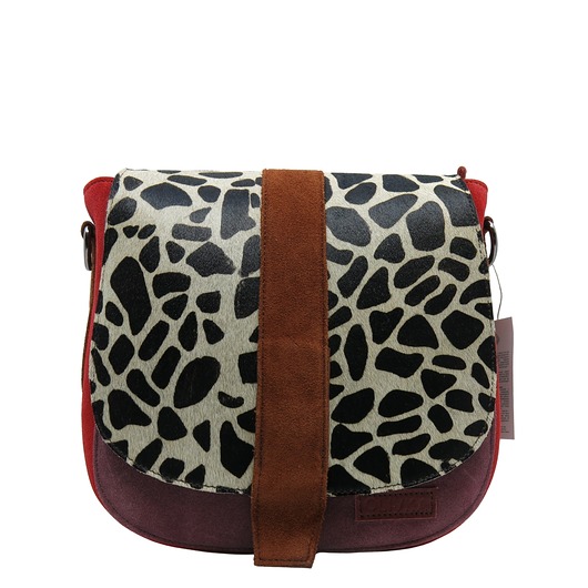 torby na ramię Torebka damska klasyczna zamszowa ze skrawków regulowany pasek eko OLIVKA