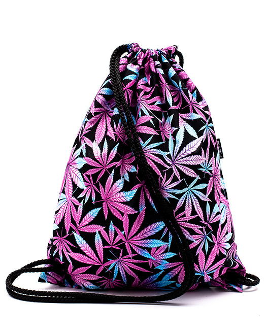 torebki, worki i plecaki dziecięce Worek Plecak Wodoodporny DR.CROW Neon Leaves