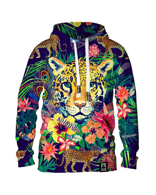 bluza z kapturem damska Damska Bluza z kapturem DR.CROW Hidden Leopard