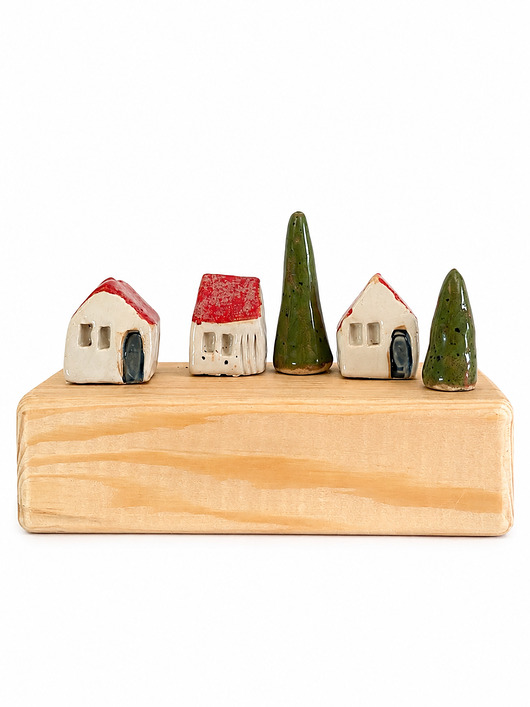 figurki i rzeźby Dekoracja domki ceramiczne