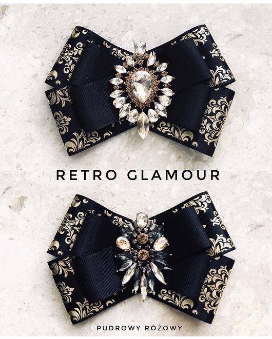 Brosza  Retro Glamour NEW Pudrowy Różowy