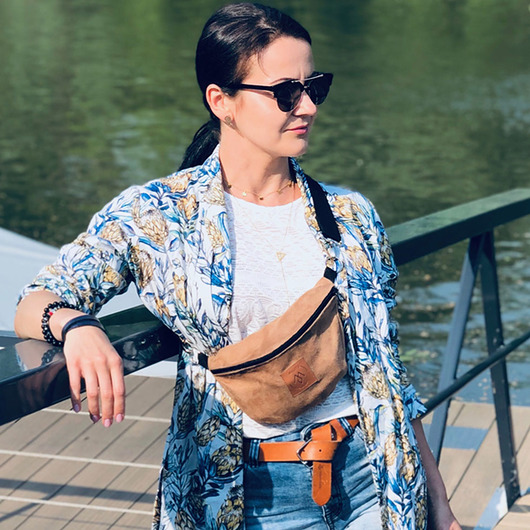 Nerka / torebka Mili Belt Bag L - beżowa Militu