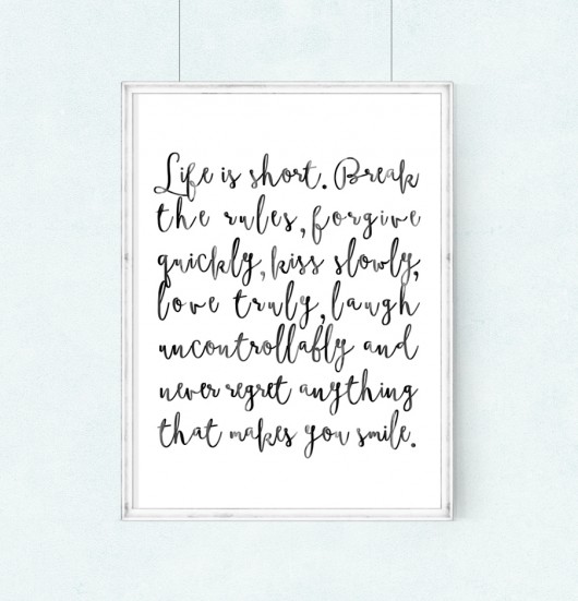 Plakat Mark Twain:Life is short..A3 wejustlikeprints