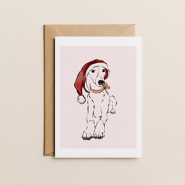 kartki świąteczne Kartka świąteczna z pieskiem