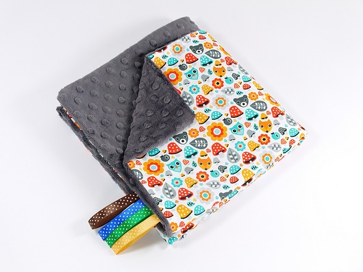 Uroczy Kocyk Minky 400g 75x100cm Stworki Ash Myszakowo