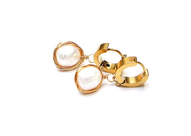 kolczyki pozłacane Kolczyki pozłacane Pearls [white] perły vol. 28 