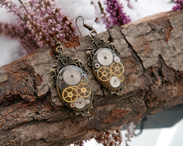 kolczyki z żywicy Mechaniczne kolczyki 289