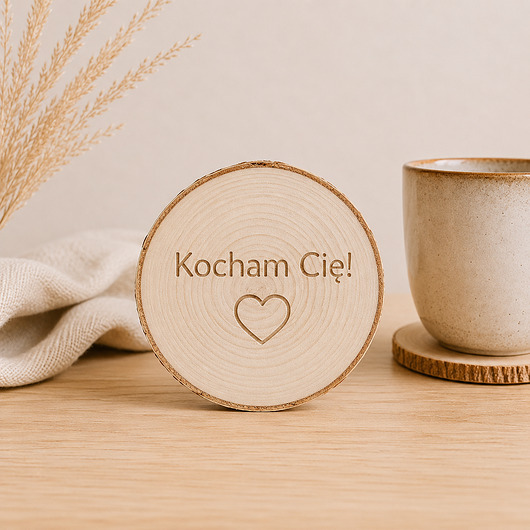 podkładki do kuchni Drewniana podkładka Kocham Cię, walentynki