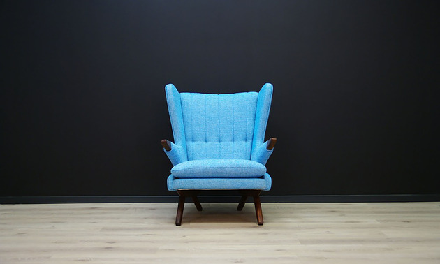 fotele Fotel tekowy turkusowy, duński design, lata 60, projektant: Svend Skipper