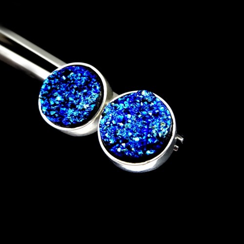 simple elegance - druzzy agat earings Pracownia Neores