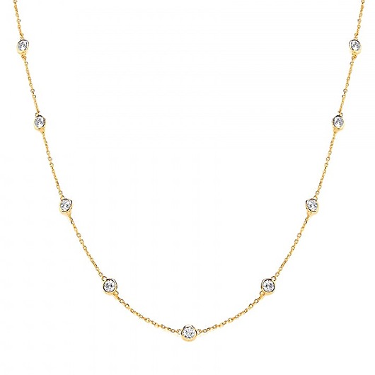 Choker/ naszyjnik z cyrkoniami - srebro 925 pozł Coccola JEWELLERY