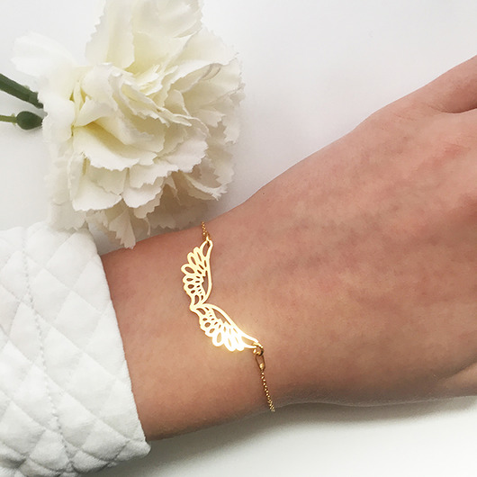 Bransoletka złote skrzydła, wings bracelet Anemon Atelier