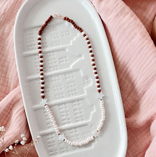 korale Naszyjnik  GWIAZDKI boho