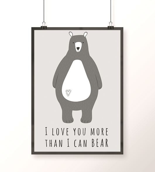 Plakat / I LOVE YOU MORE A4 Well Wall
