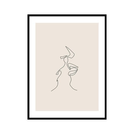 Plakat - Twarze line art lemonducky