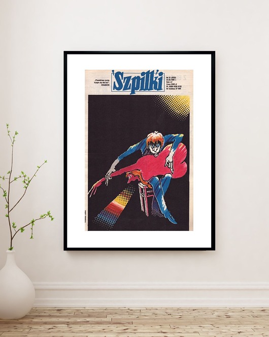 plakaty Oryginalna okładka Szpilki z 1990 r, aut. T. Jura Plakat Kolekcjonerski